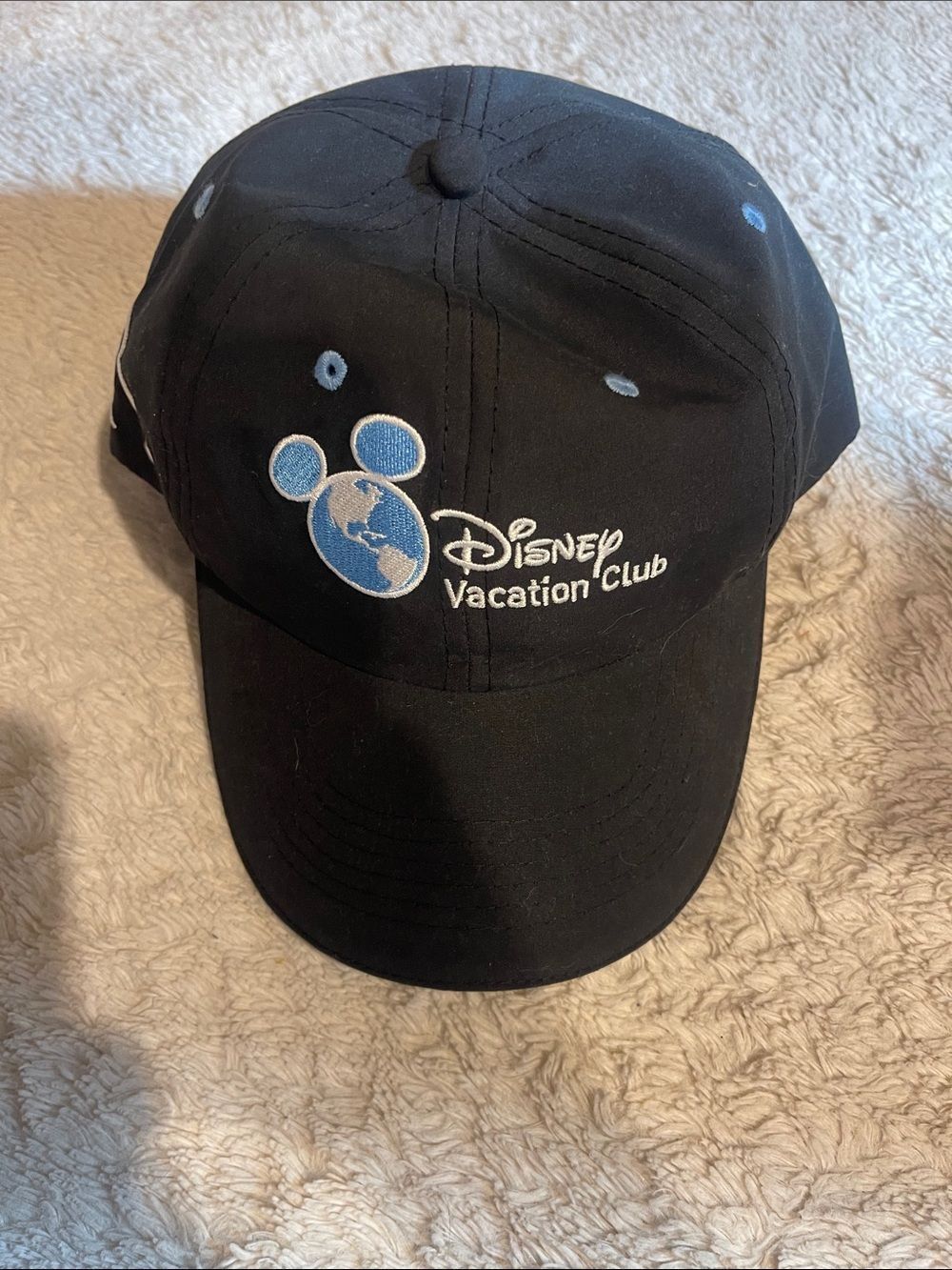 Disney Vacation Club Black Baseball Cap with Blue Logo